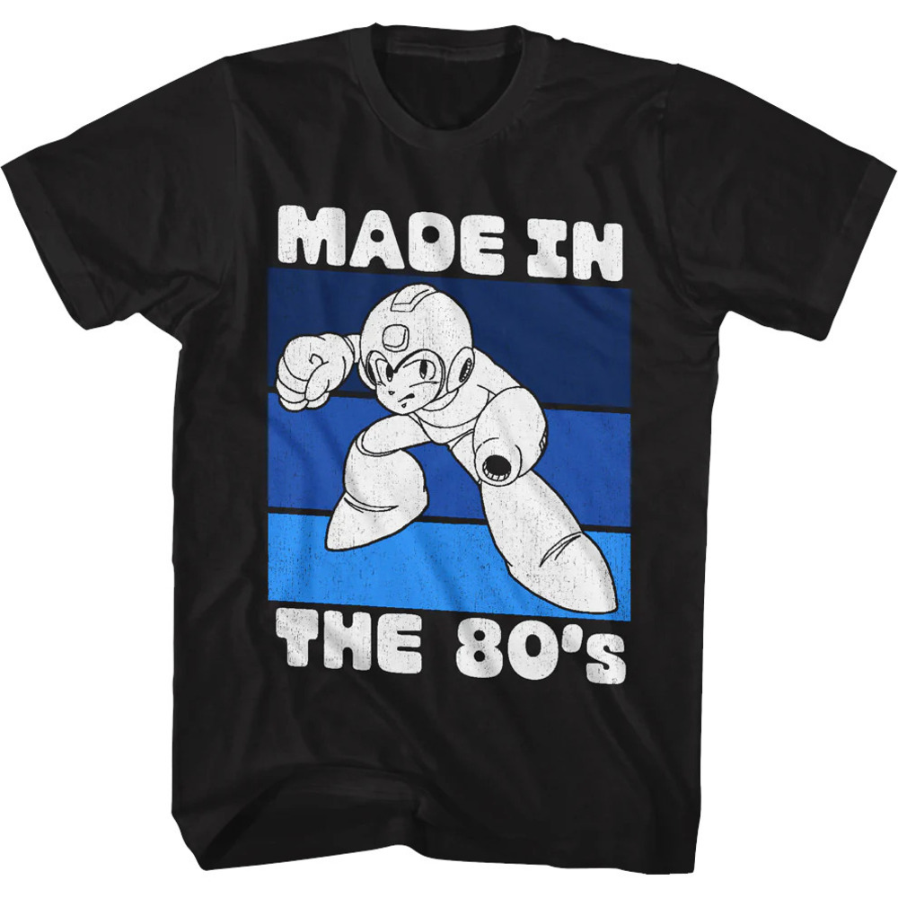 Distressed Made In The 80S Mega Man Tshirt
